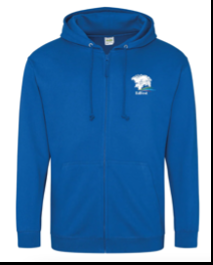 Blue zipped hoodie
