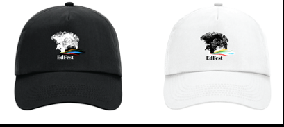 Black and white caps